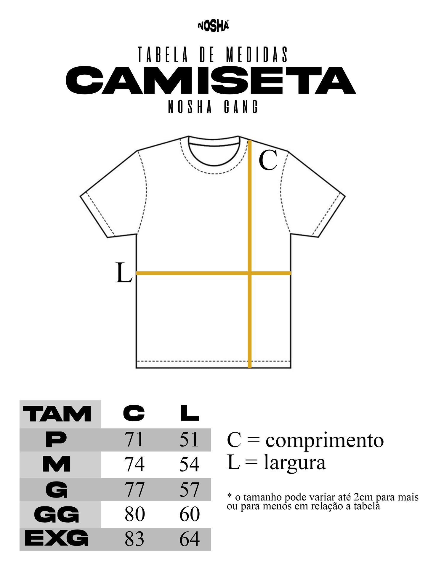 Camiseta "Nosha Gang" Preta